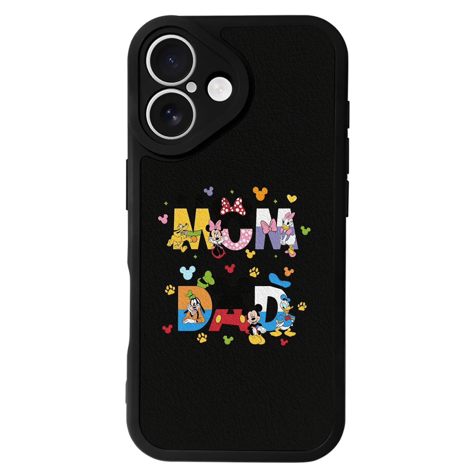 ミッキーマウス（Mickey Mouse） グッズ ミッキーマウス（Mickey Mouse） - IPhone 16シリーズ対応 ・ シリコンスマホケース ・ レザー調 ・ 高精度フィット ・ 耐衝撃 ・ ワイヤレス充電対応 ・ 精密カット